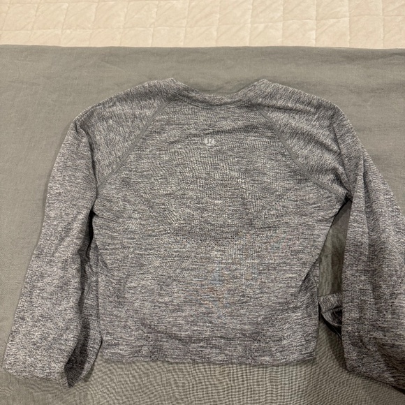 Lululemon Swiftly Tech Cropped Long-Sleeve Shirt 2.0 Slate / White - Picture 3 of 4